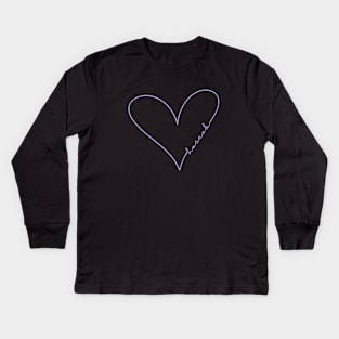 purple hoseok heart - j-hope of BTS Kids Long Sleeve T-Shirt